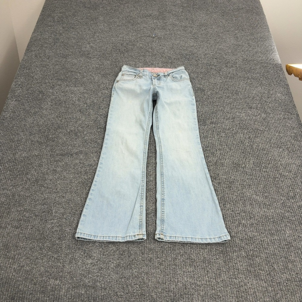 Vintage L.E.I. Jeans Girls 8 Blue Denim Flare Low Rise Y2K Style‎ Casual